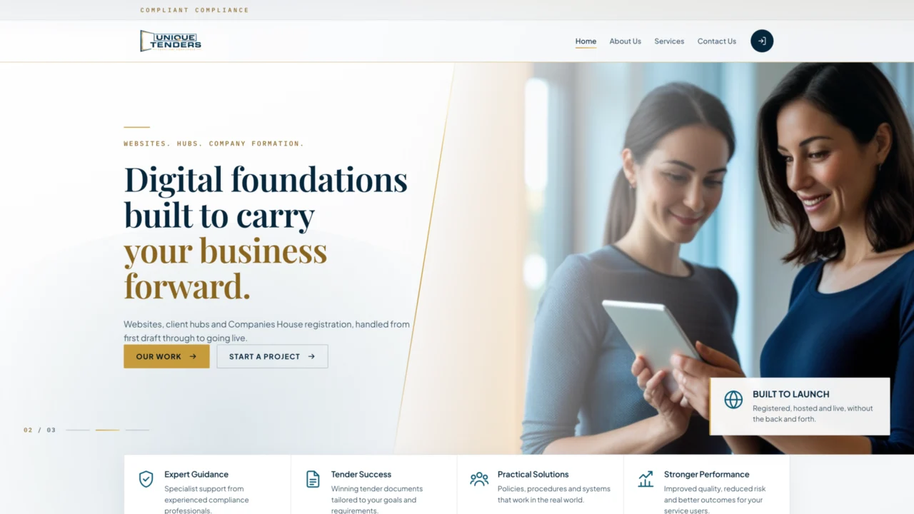Website we built for an organisation in the care sector