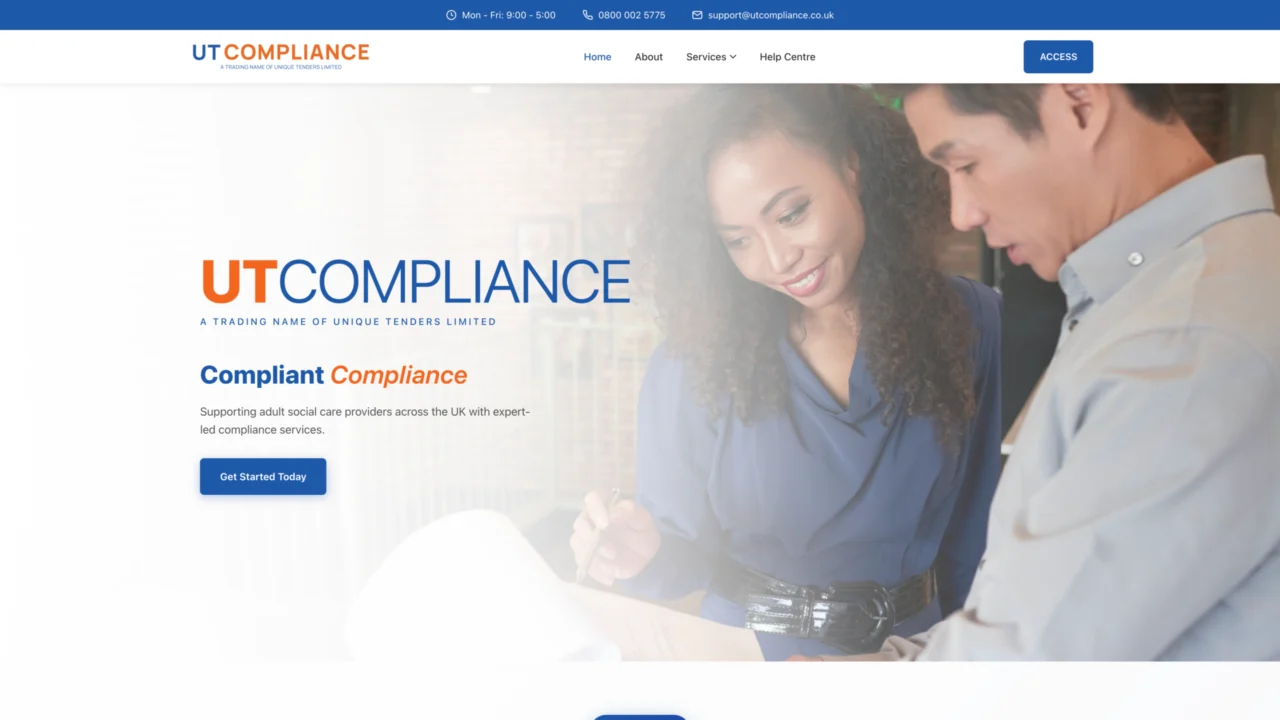 Platform we built for an organisation in the compliance sector